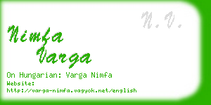 nimfa varga business card